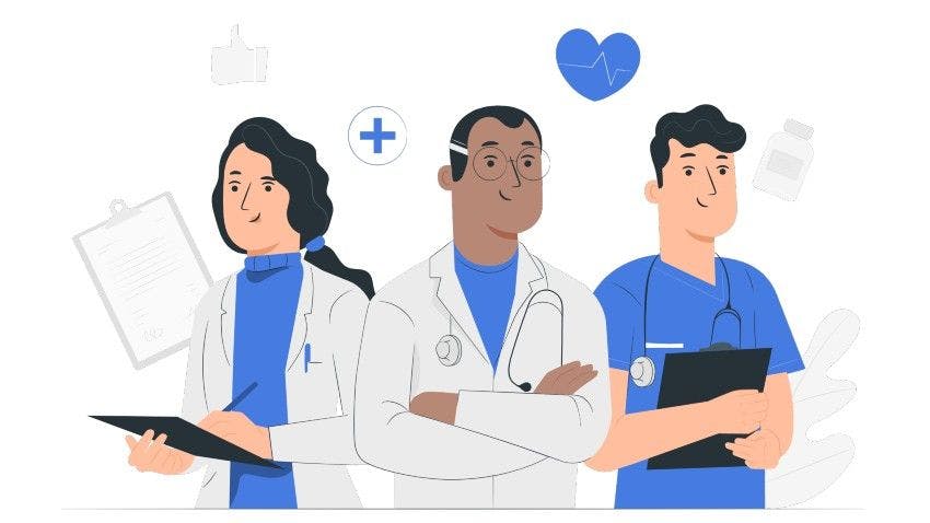 When searching for images related to healthcare providers, consider using keywords such as "diverse healthcare team," "medical professionals in hospital," "doctor-patient interaction," "nurse caring for patient," and "healthcare provider specialties."