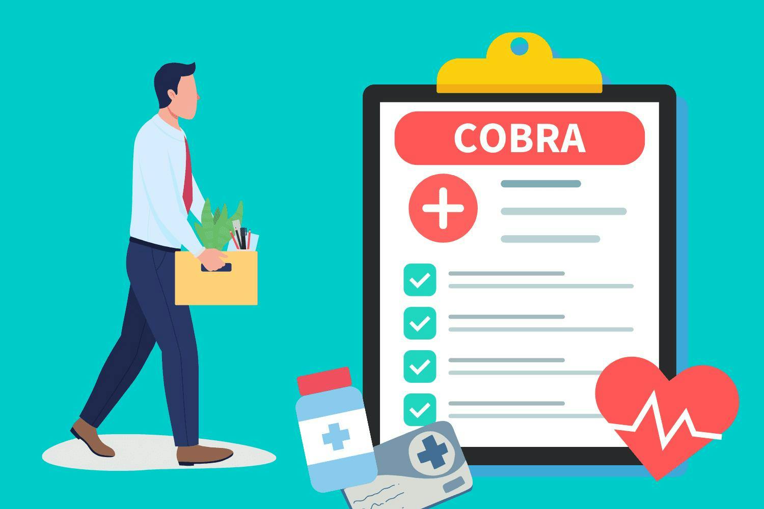 Image Search Suggestion: An individual reviewing COBRA enrollment options.